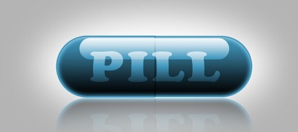 blue capsule pill