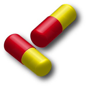 red and yellow capsule 
