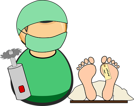 Doctor and feet graphic