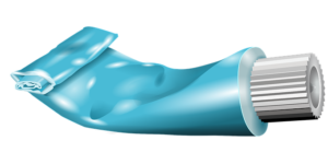 blue toothpaste graphic