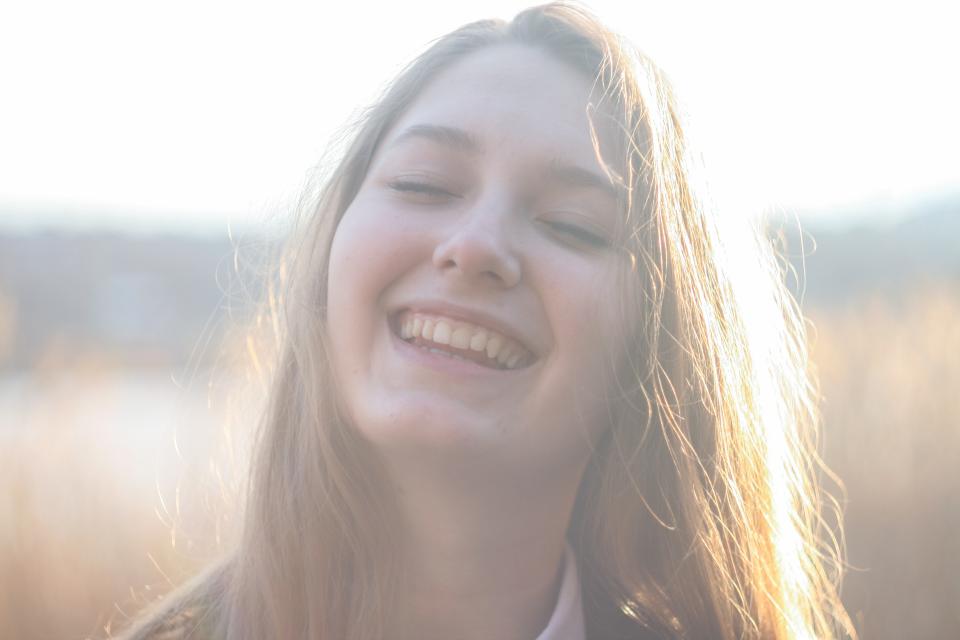 woman smiling